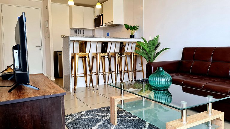 Amplio y moderno. Privacidad, wifi y streaming gratis. Parki