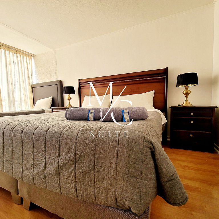 Exclusivo Depto Central de 3 Hab. Hermosa Vista al Mar. Wifi