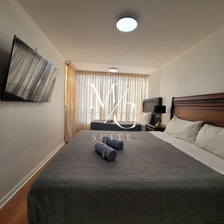 Exclusivo Depto Central de 3 Hab. Hermosa Vista al Mar. Wifi