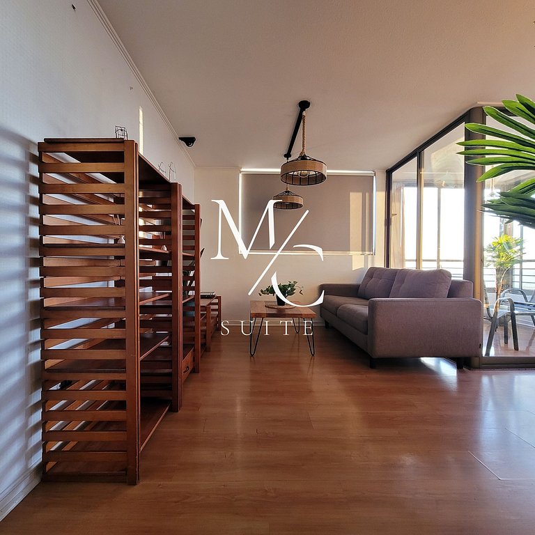 Exclusivo Depto Central de 3 Hab. Hermosa Vista al Mar. Wifi