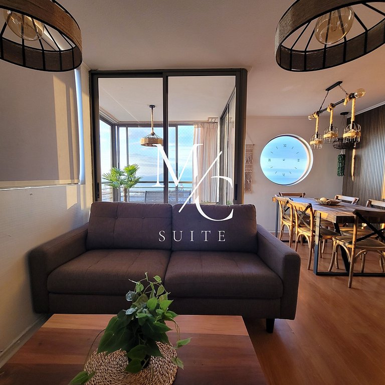 Exclusivo Depto Central de 3 Hab. Hermosa Vista al Mar. Wifi
