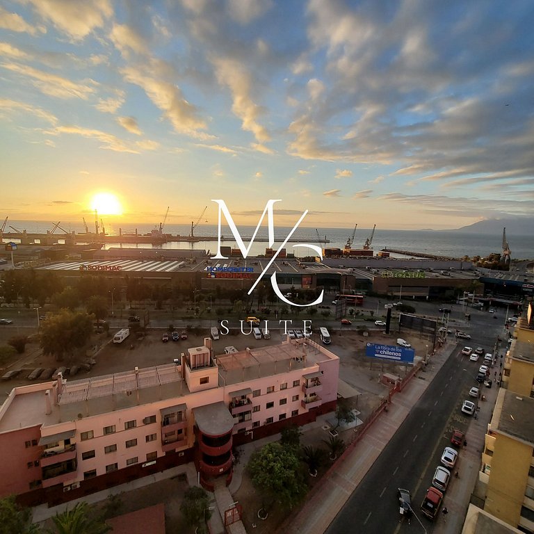 Exclusivo Depto Central de 3 Hab. Hermosa Vista al Mar. Wifi